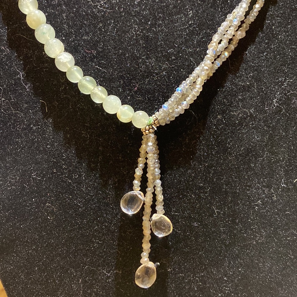 LABRADORITE & AQUAMARINE Necklace - Picture 4 of 14